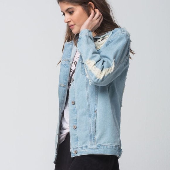 Boom Boom Ripped Jean Jacket (S) - Picture 7 of 9